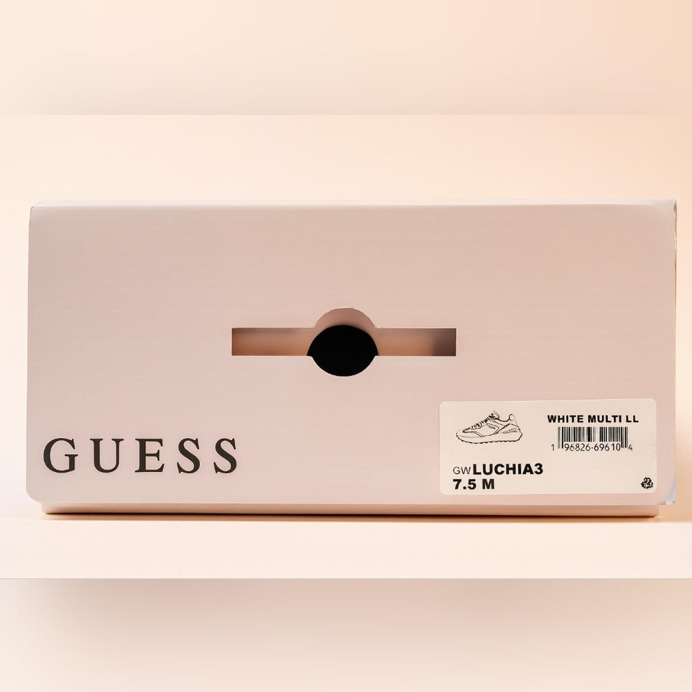 GUESS Luchia 3 Logo Sneakers β White Multi β 7.5M β NEW IN BOX - Picture 4 of 9